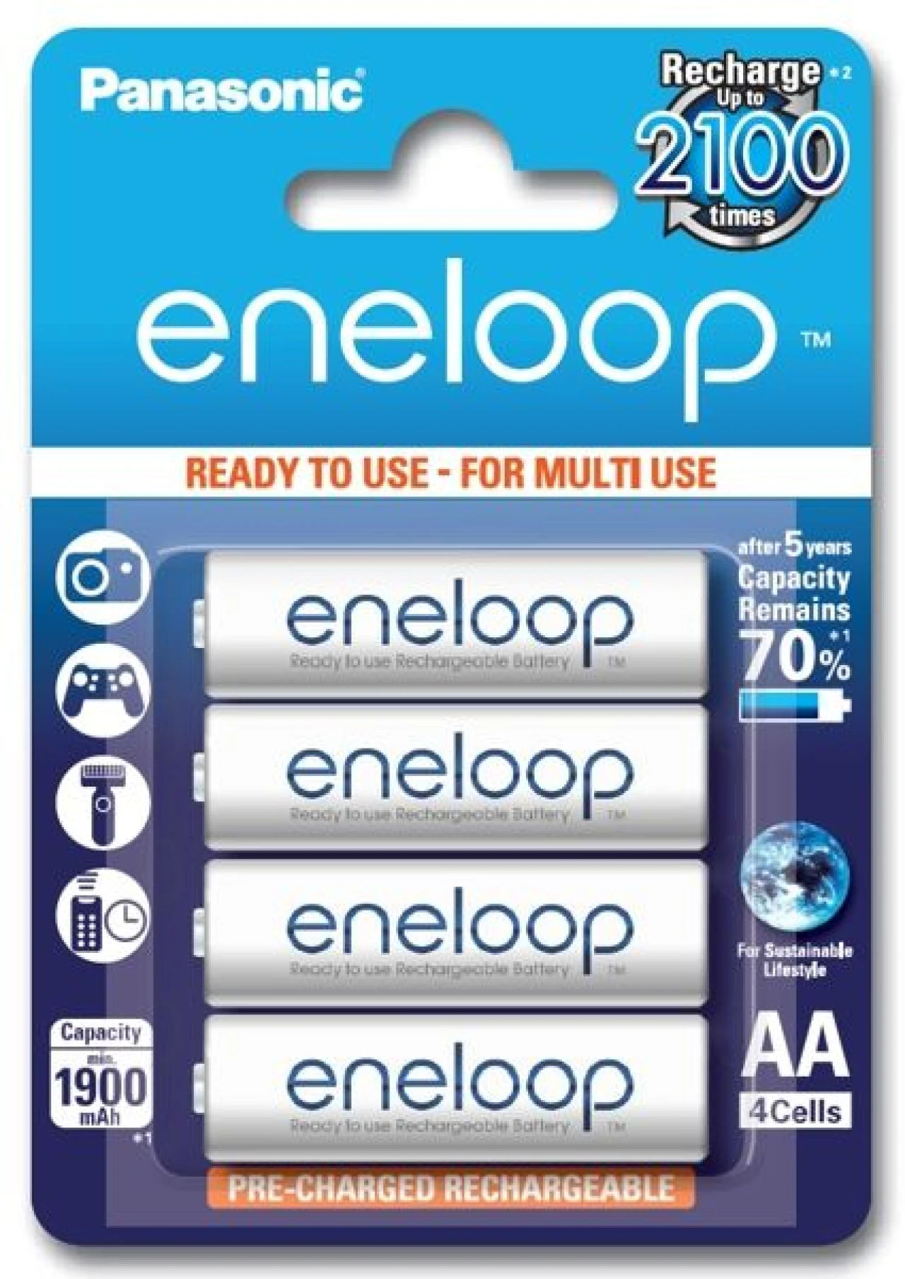 Panasonic Eneloop BK-3MCCE/4BE
