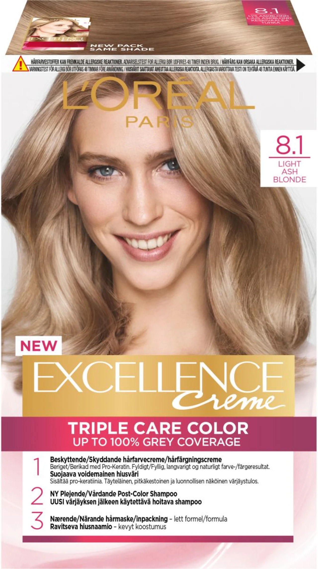 L'Oreal Excellence Creme 8.1 Light Ash Blonde
