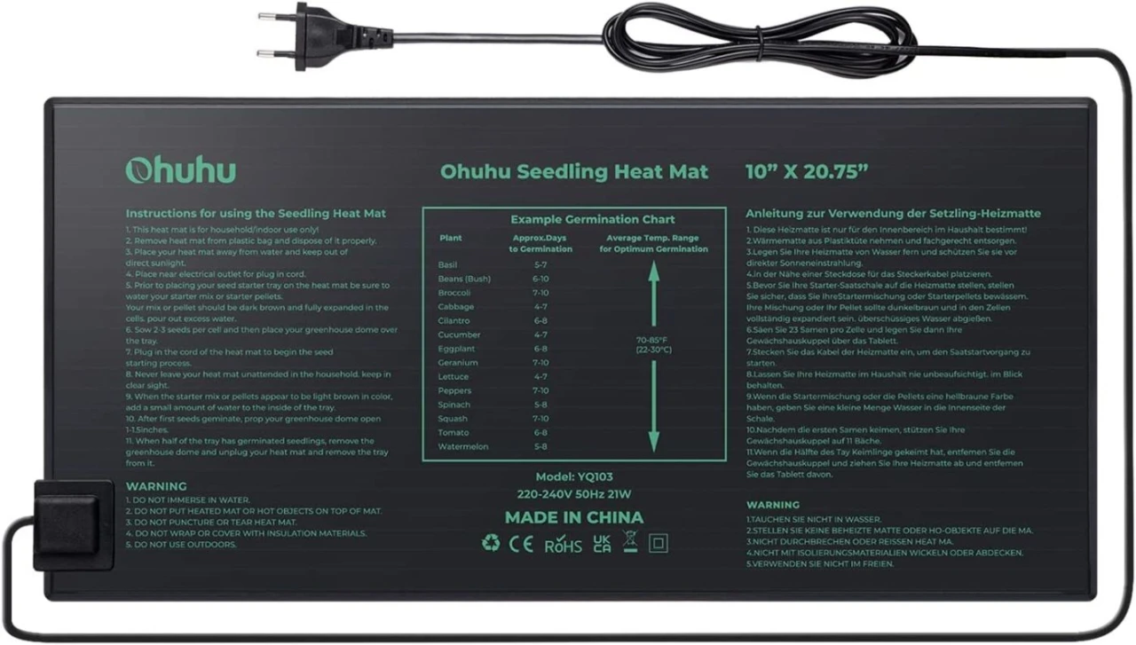 Ohuhu Seedling Heat Mat