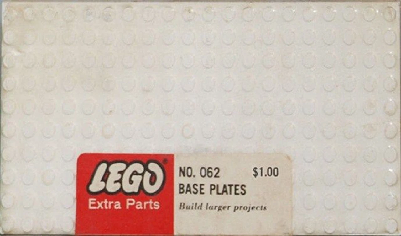 Lego Five Large Base Plates - White