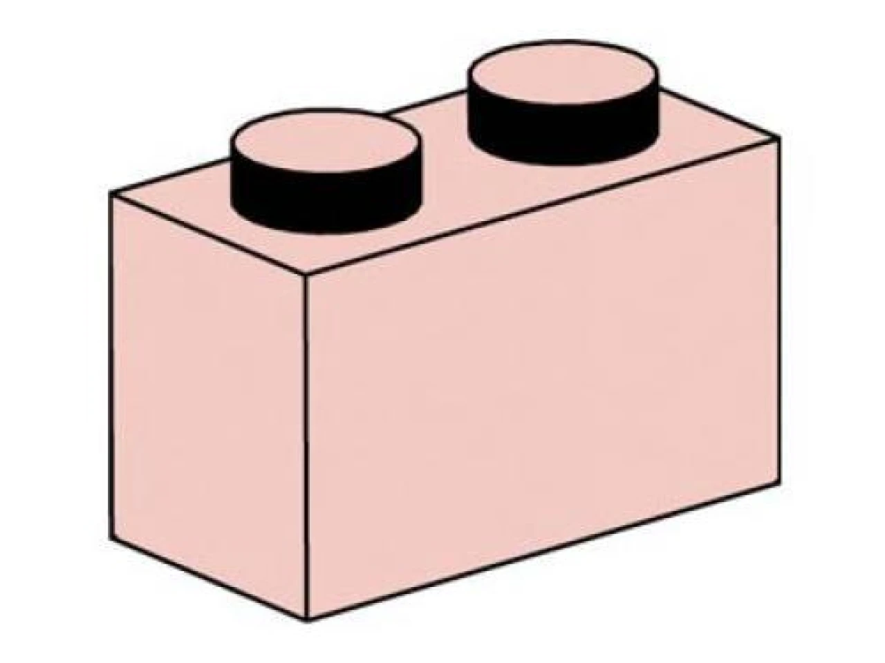 Lego 1 x 2 Sand Red Bricks