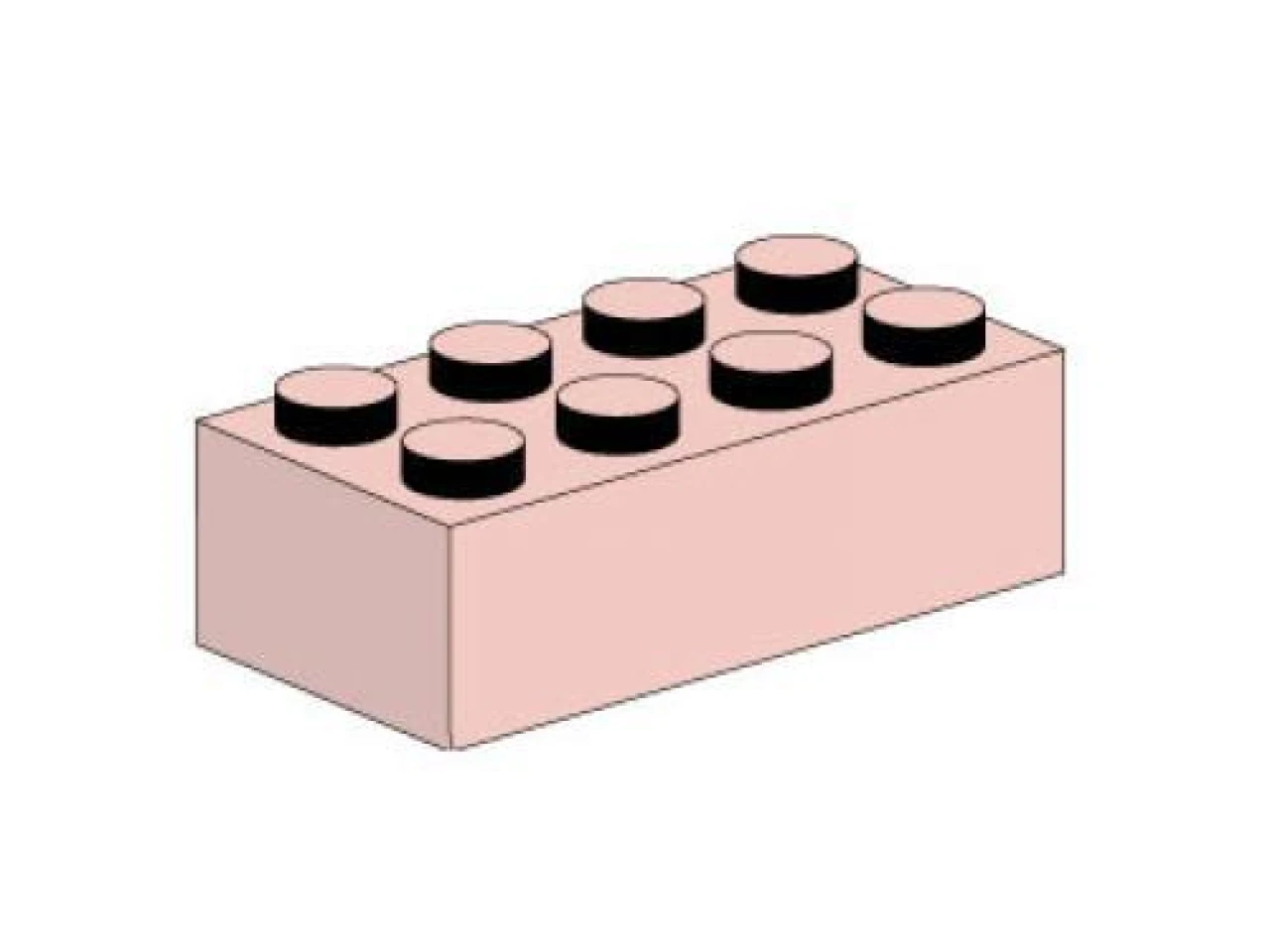 Lego 2 x 4 Sand Red Bricks