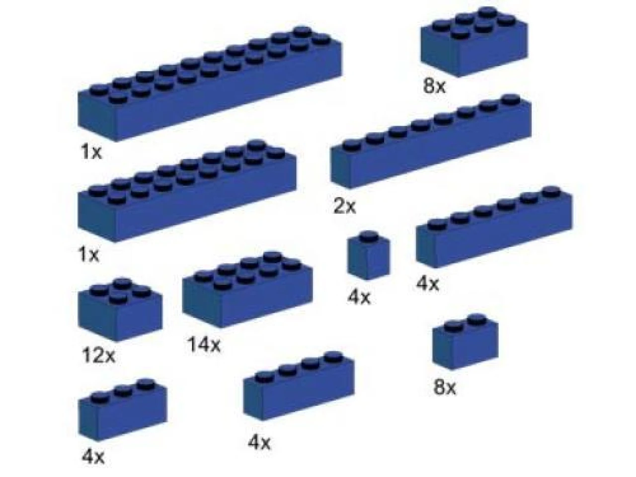 Lego Assorted Blue Bricks