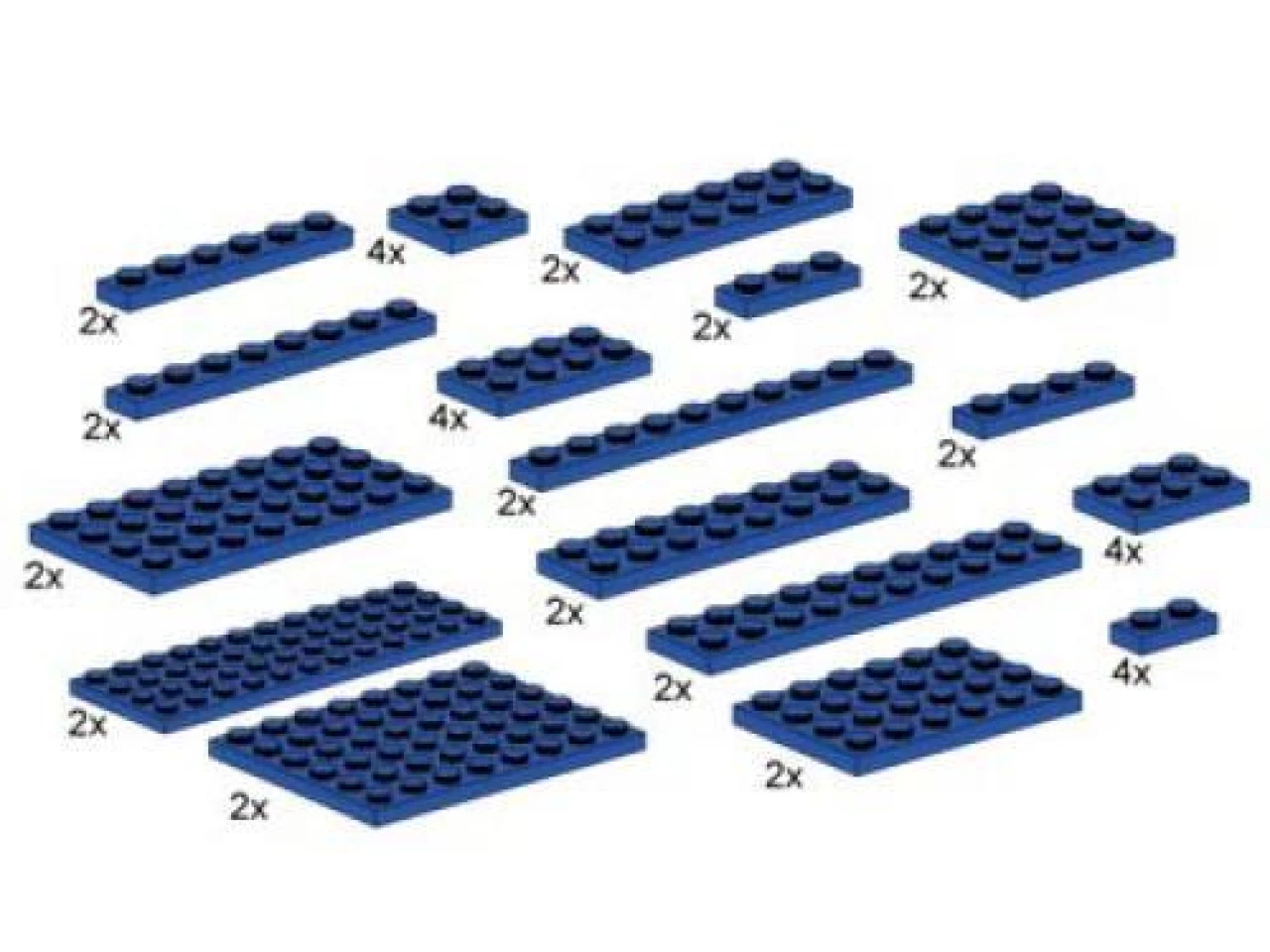 Lego Assorted Blue Plates