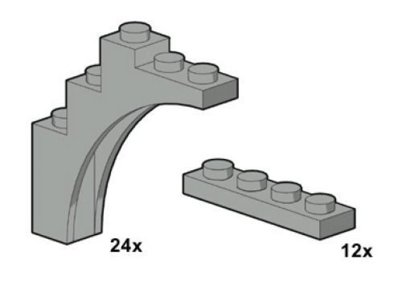 Lego Light Gray Arches