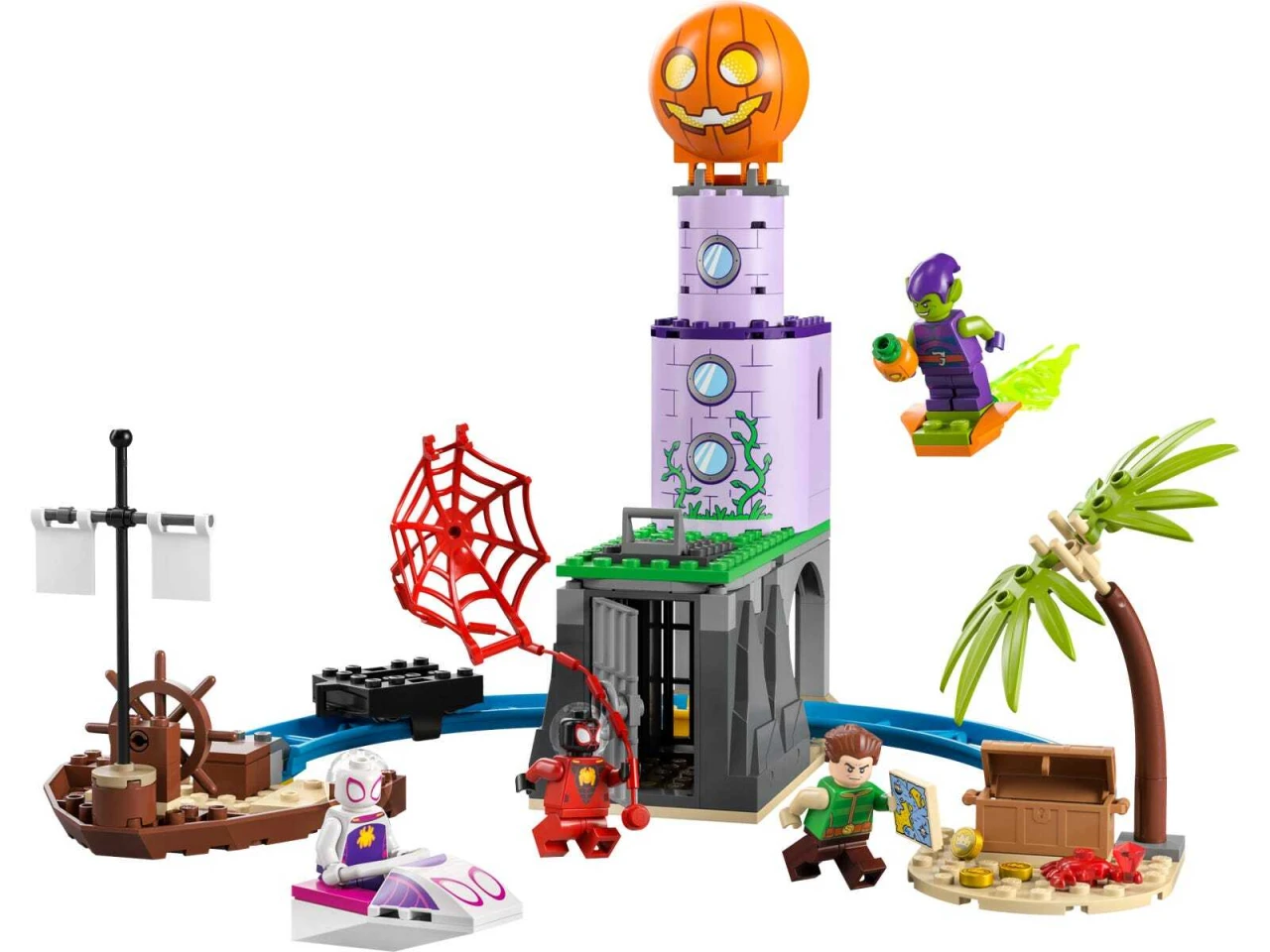Lego Team Spidey at Green Goblin's Lighthouse