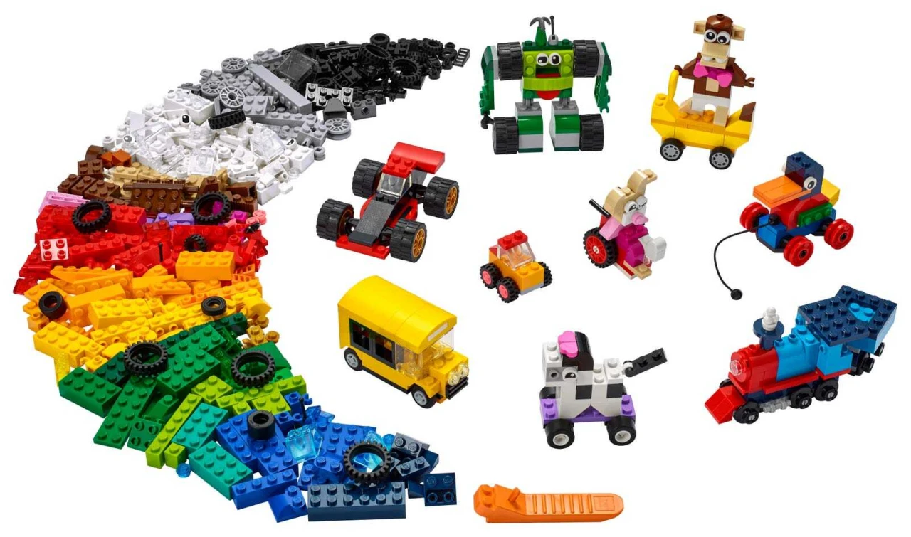 Lego Bricks and Wheels