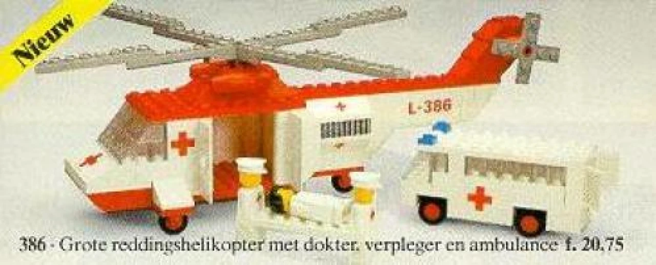 Lego Helicopter and Ambulance